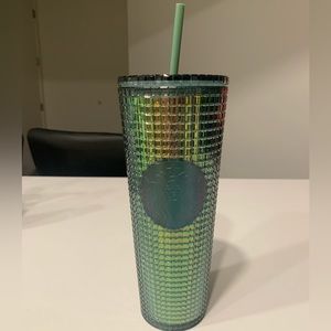 Green Starbucks tumbler